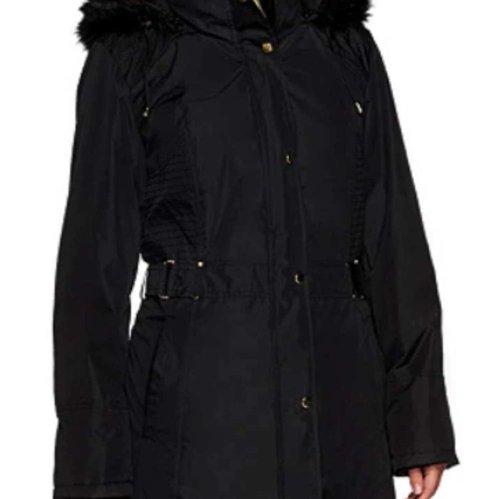 Susan Graver Black Hooded Ski Jacket